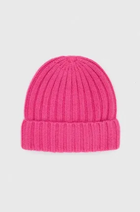 Samsoe Samsoe cashmere beanie pink color