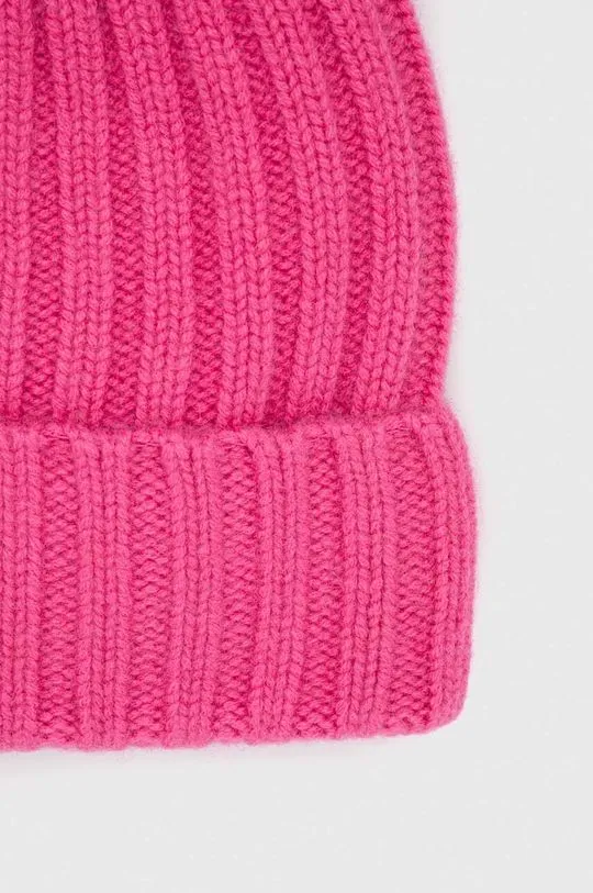 Samsoe Samsoe cashmere beanie pink color