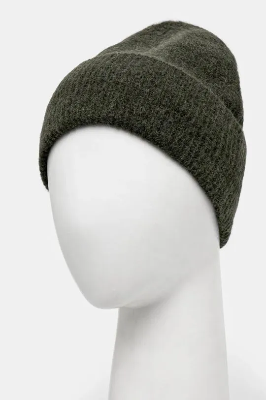 Samsoe Samsoe wool beanie green color