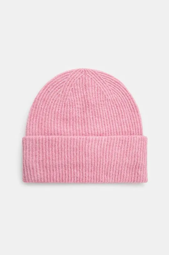 Samsoe Samsoe wool beanie pink color