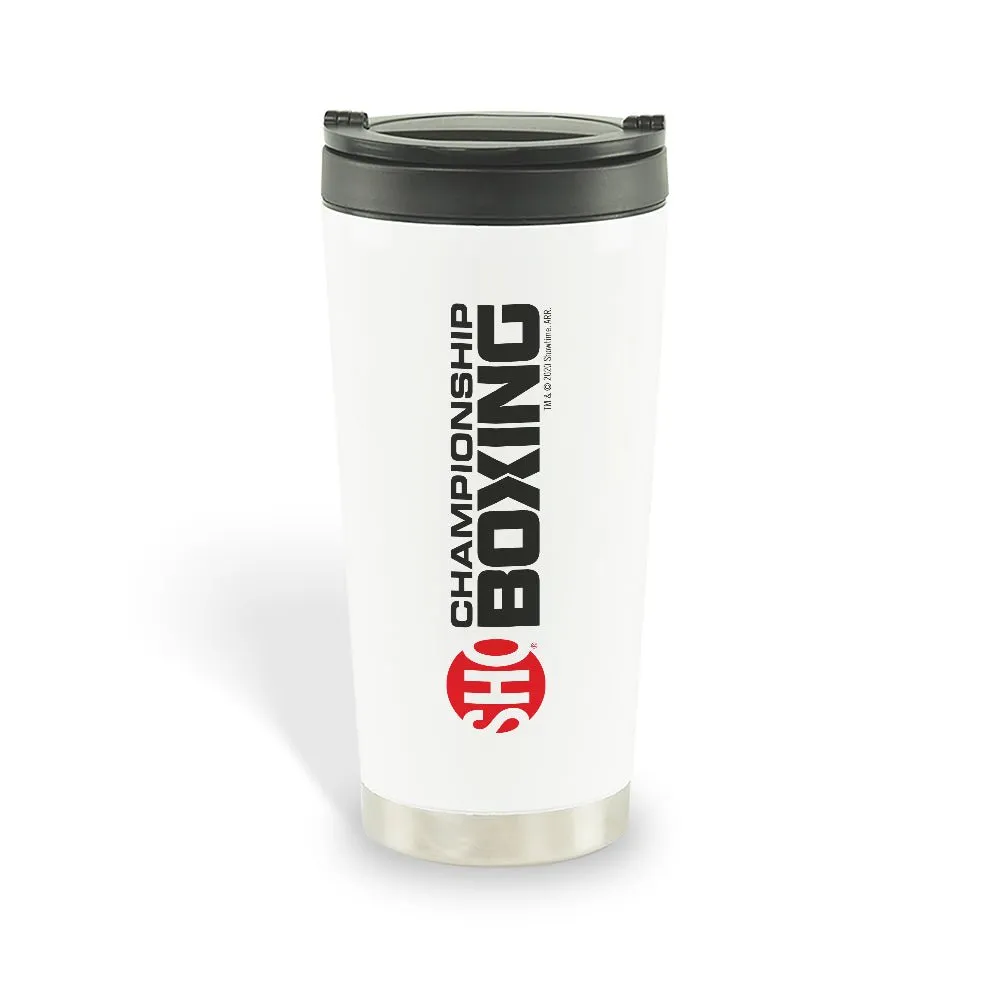 SHO Championship Boxing Logo 16 oz Stainless Steel Thermal Travel Mug