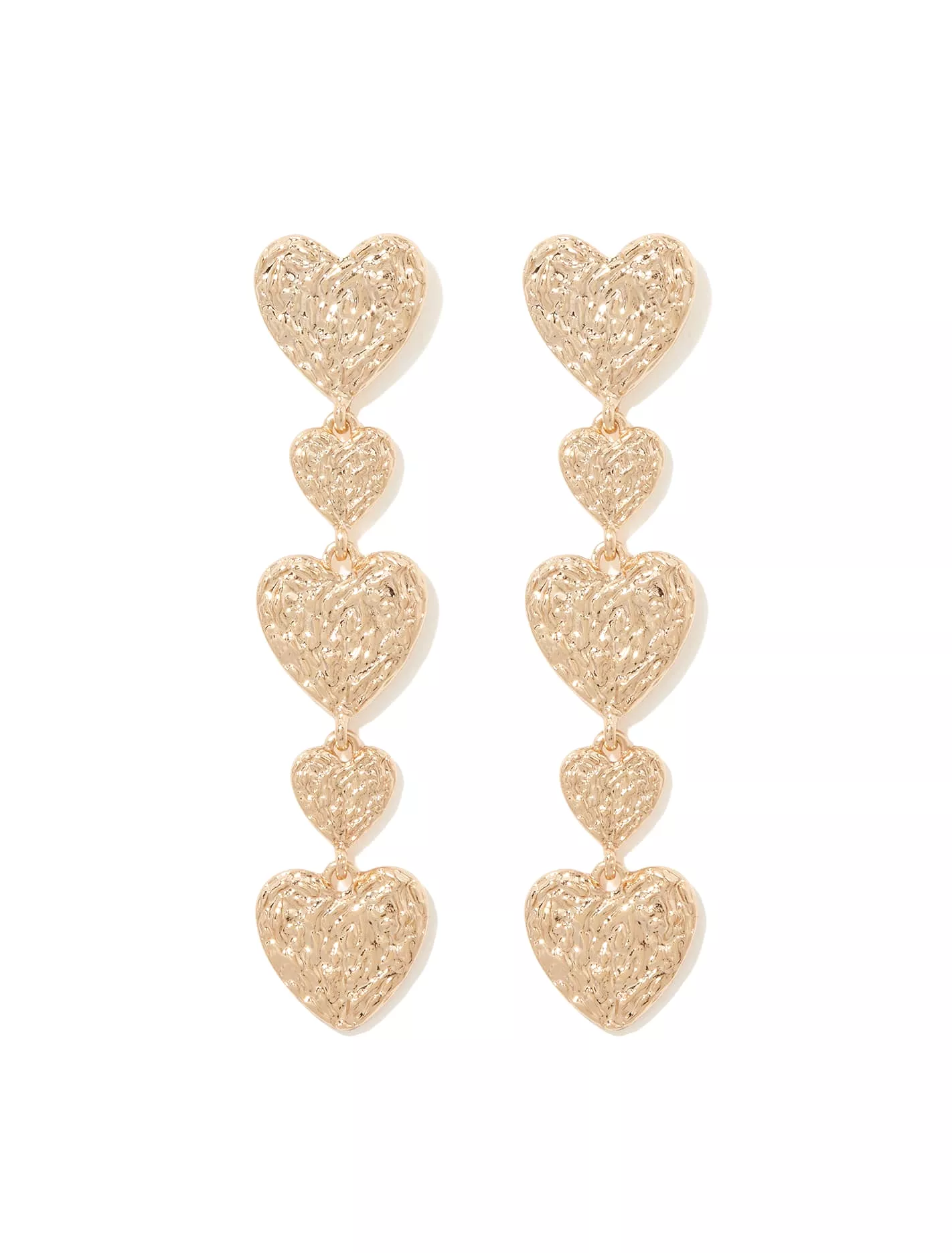 Signature Sally Textured Heart Earrings