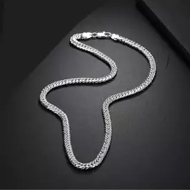 Silver Necklace Chain For Men Women Fashion Jewelry