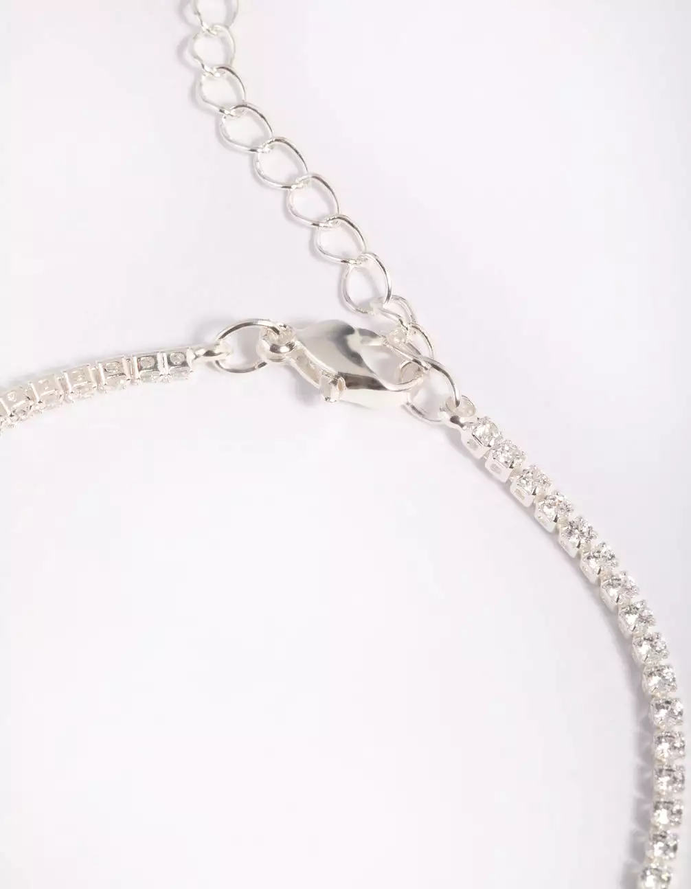 Silver Plated Cubic Zirconia Charm Bracelet