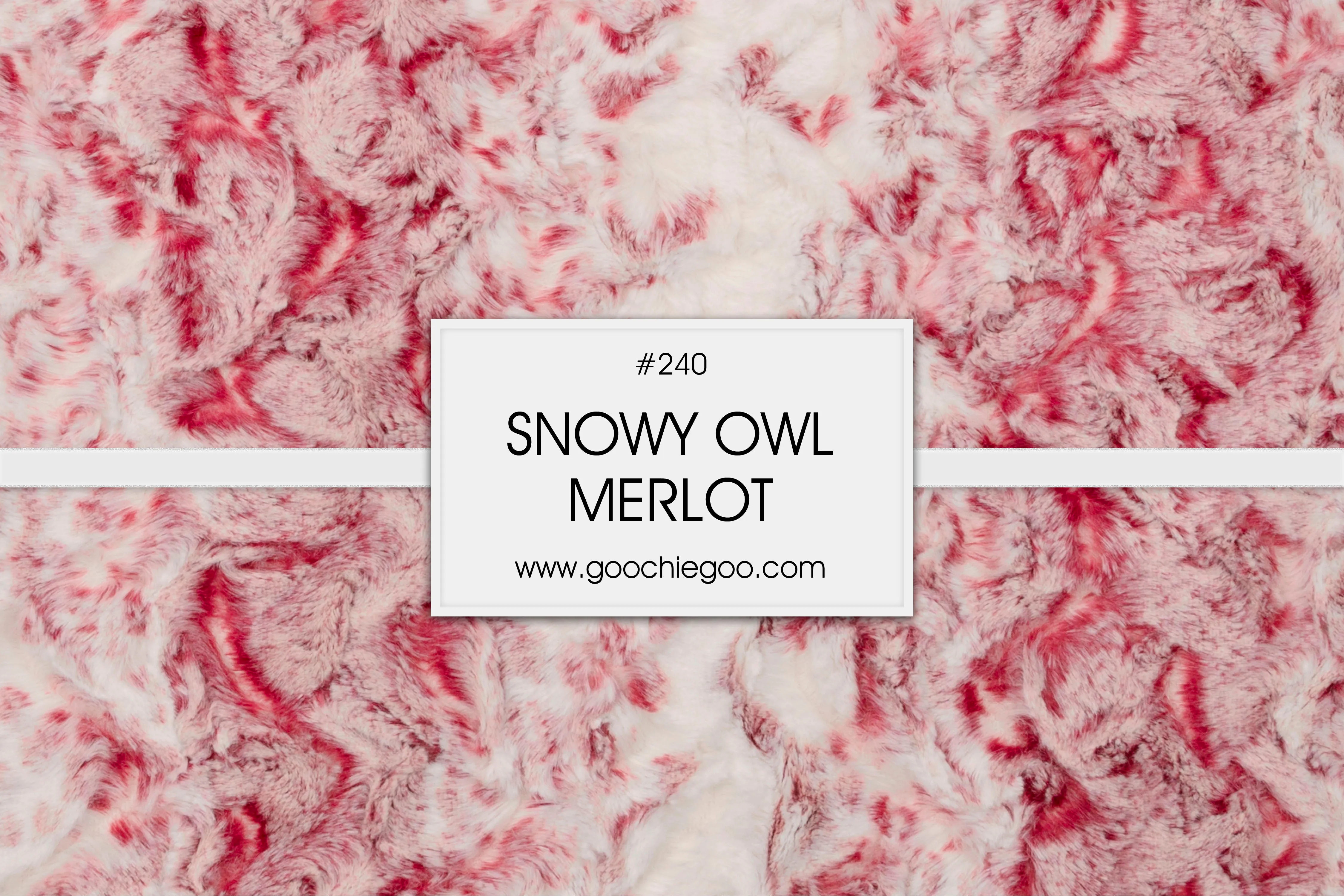 Snowy Owl / Merlot Cuddle Blanket