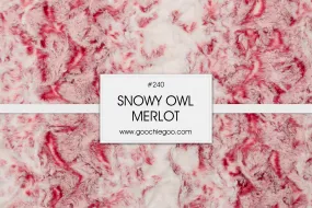 Snowy Owl / Merlot Cuddle Blanket