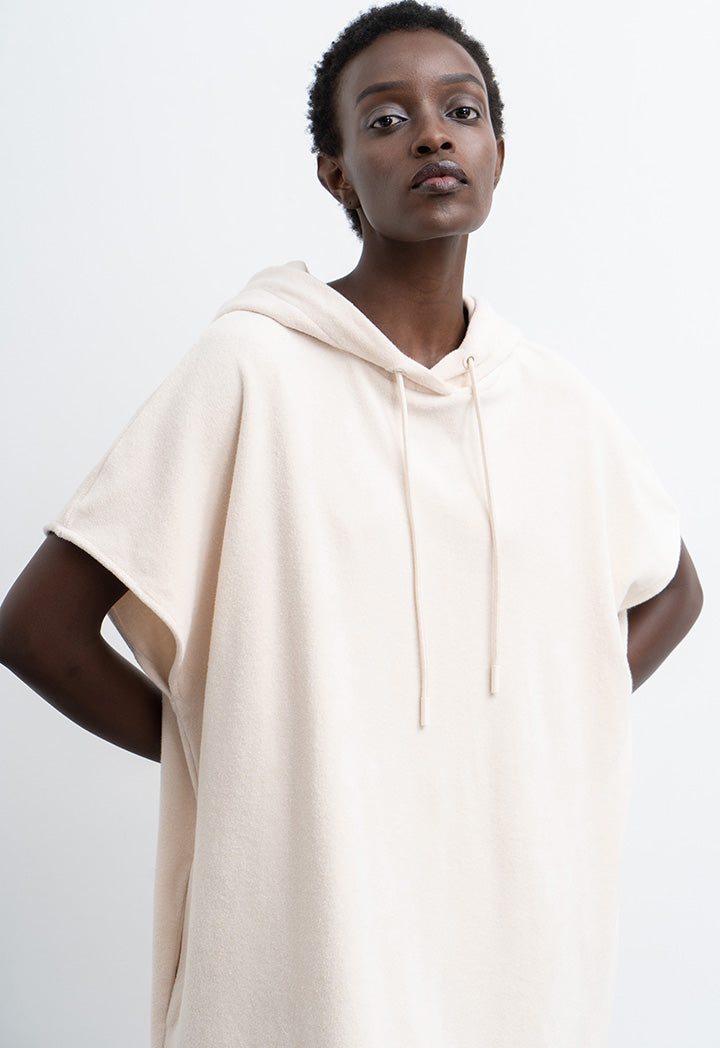 Soft-Textured Hooded Dress