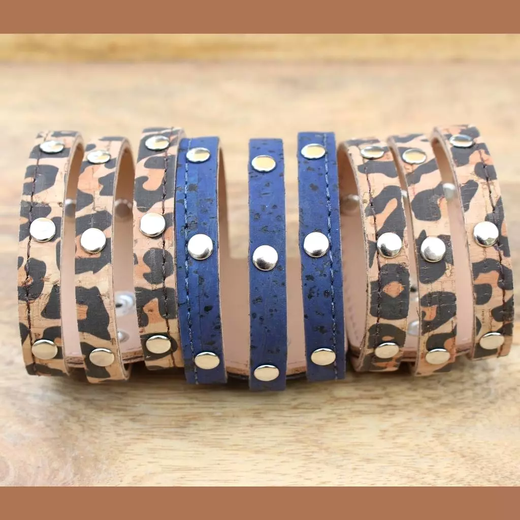 Sweet Pea Cork Studded Cuff