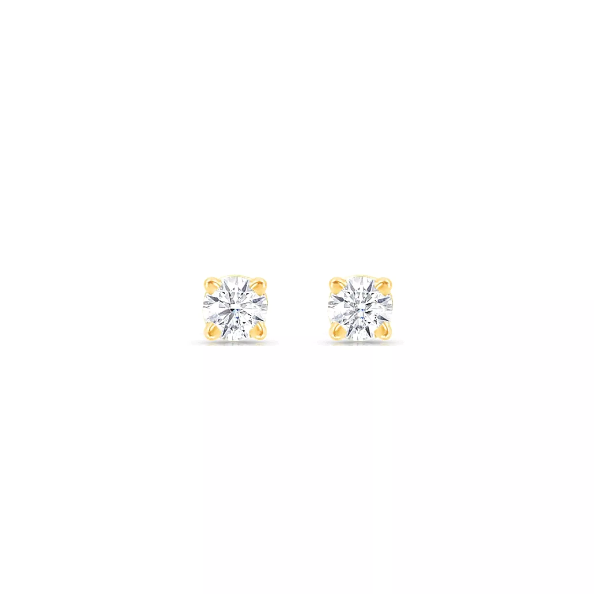 Tiny Diamond Stud Earrings, 2mm, 2.5mm, 3mm