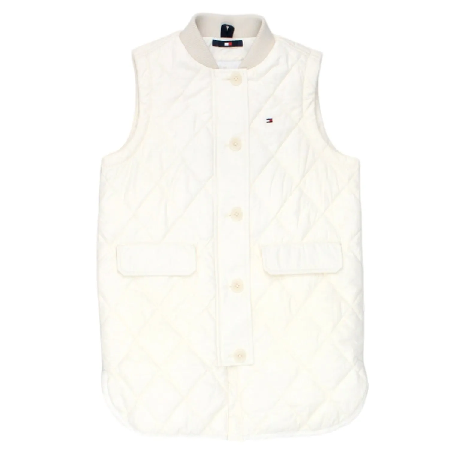 Tommy Hilfiger Cream Quilted Gilet