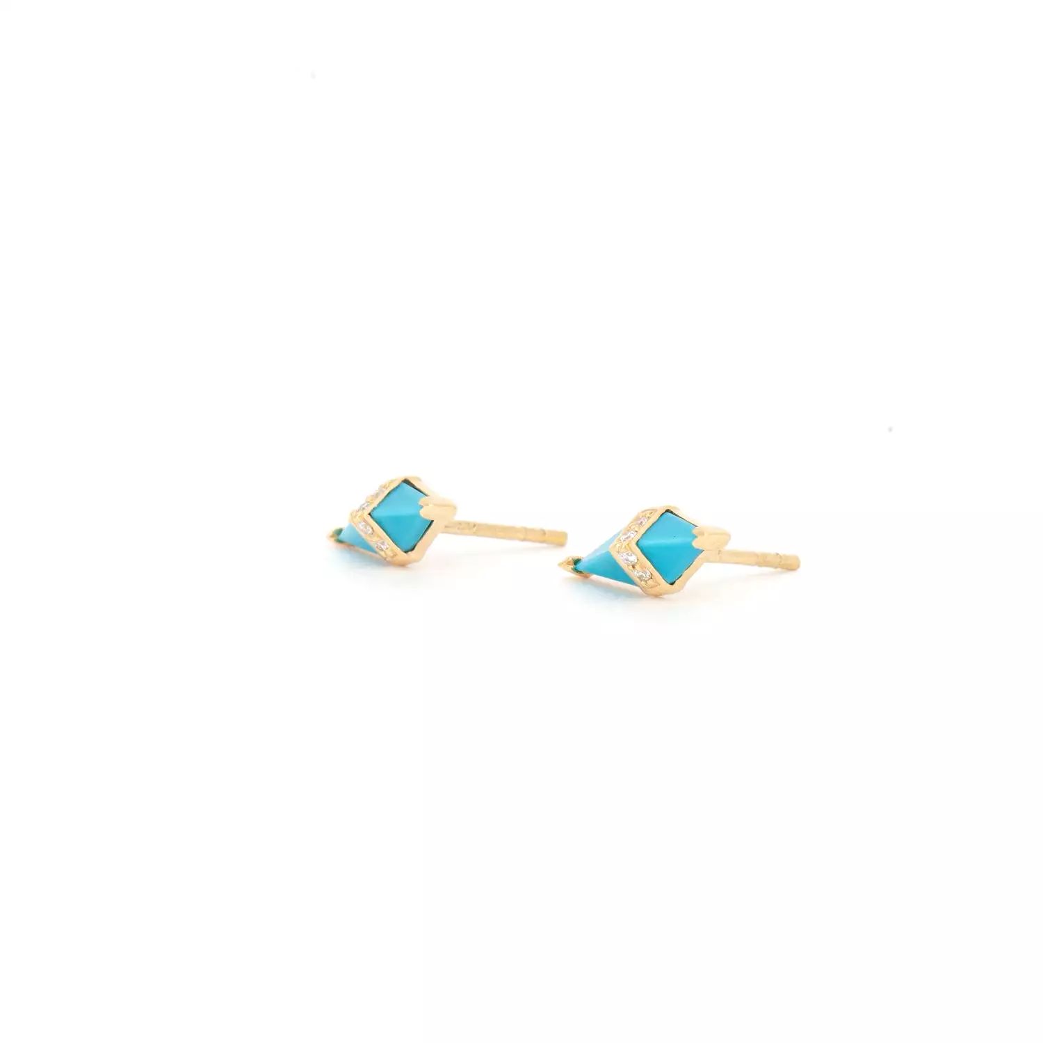 Turquoise & Diamond Pietra Studs