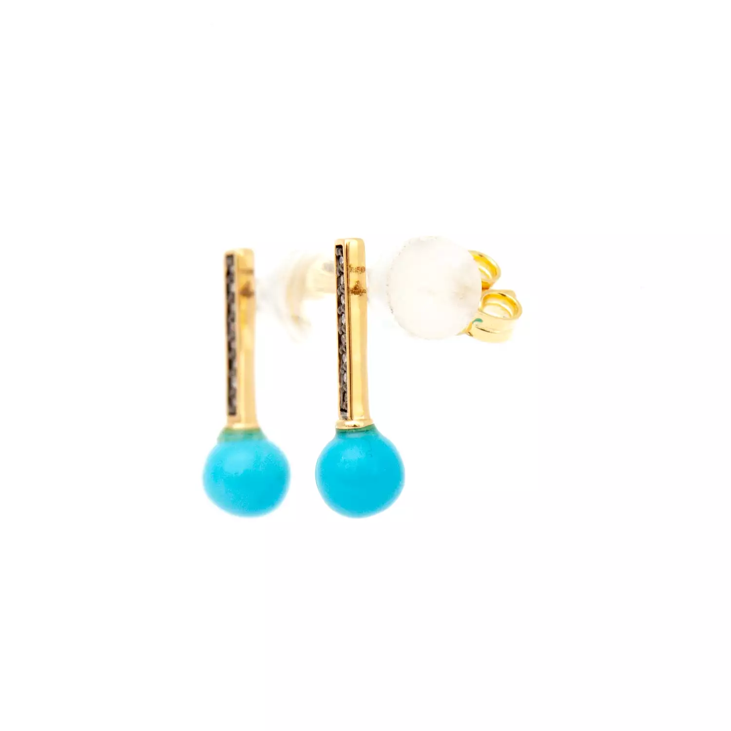 Turquoise Stx and Stones Studs