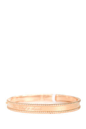 Van Cleef & Arpels 18K Rose Gold Perlee Signature Bracelet Size L