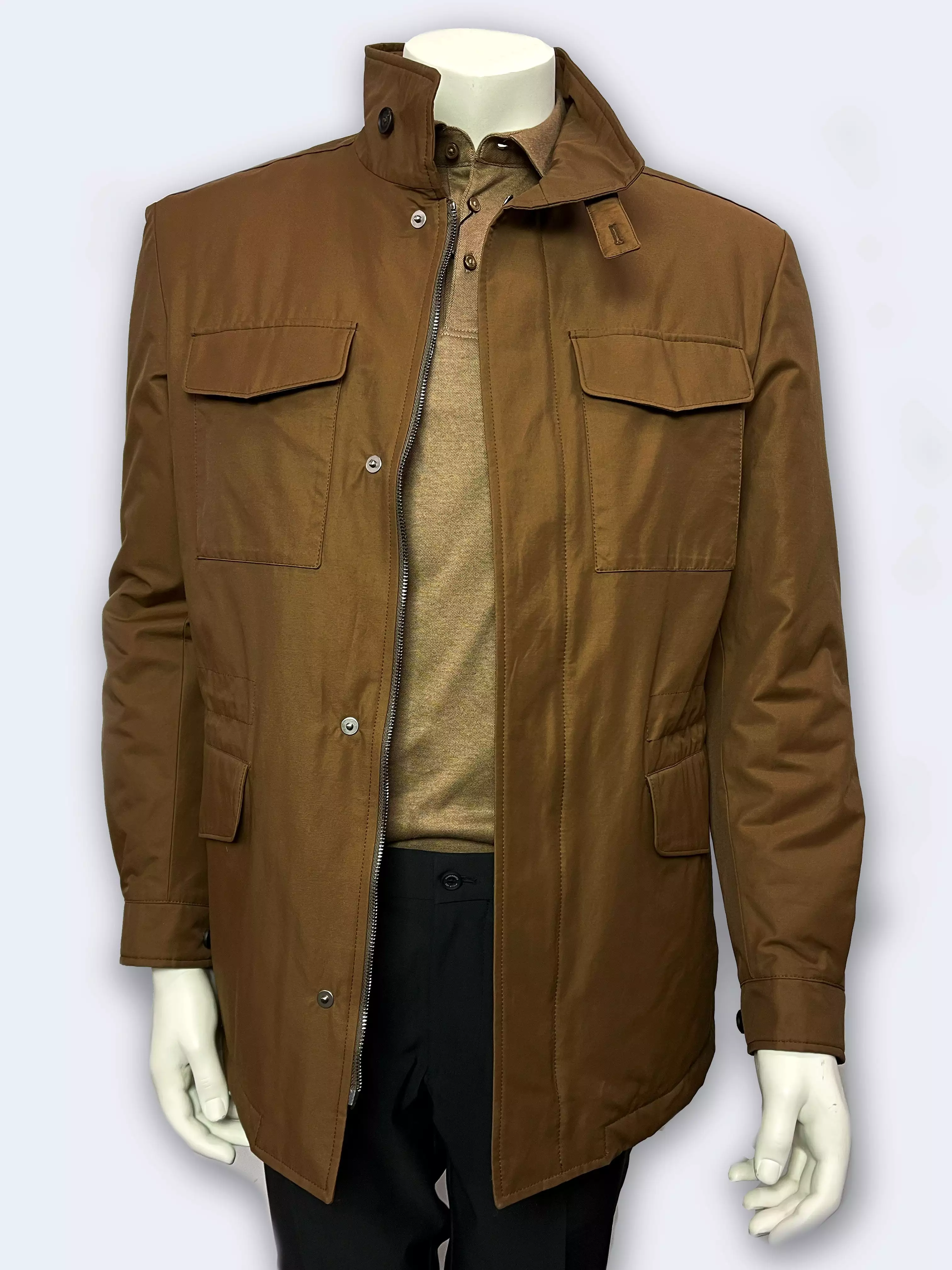 Waterville Men's Travel Water-Resitant Jacket - BROWN