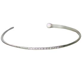 White Diamond Bangle Bracelet