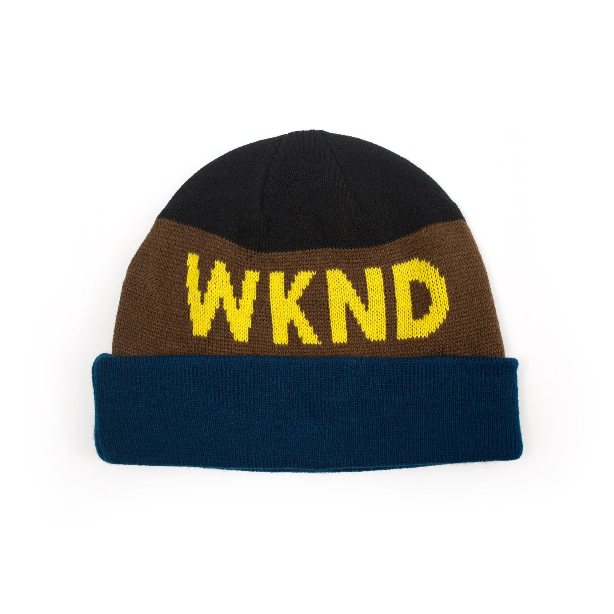 WKND COLLISION WATCHCAP BEANIE // BLACK