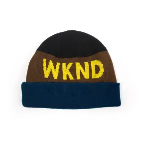 WKND COLLISION WATCHCAP BEANIE // BLACK