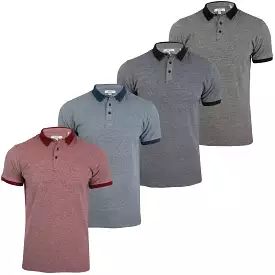 Xact Men's Birdseye Pique Polo T-Shirt Short Sleeved - 100% Cotton