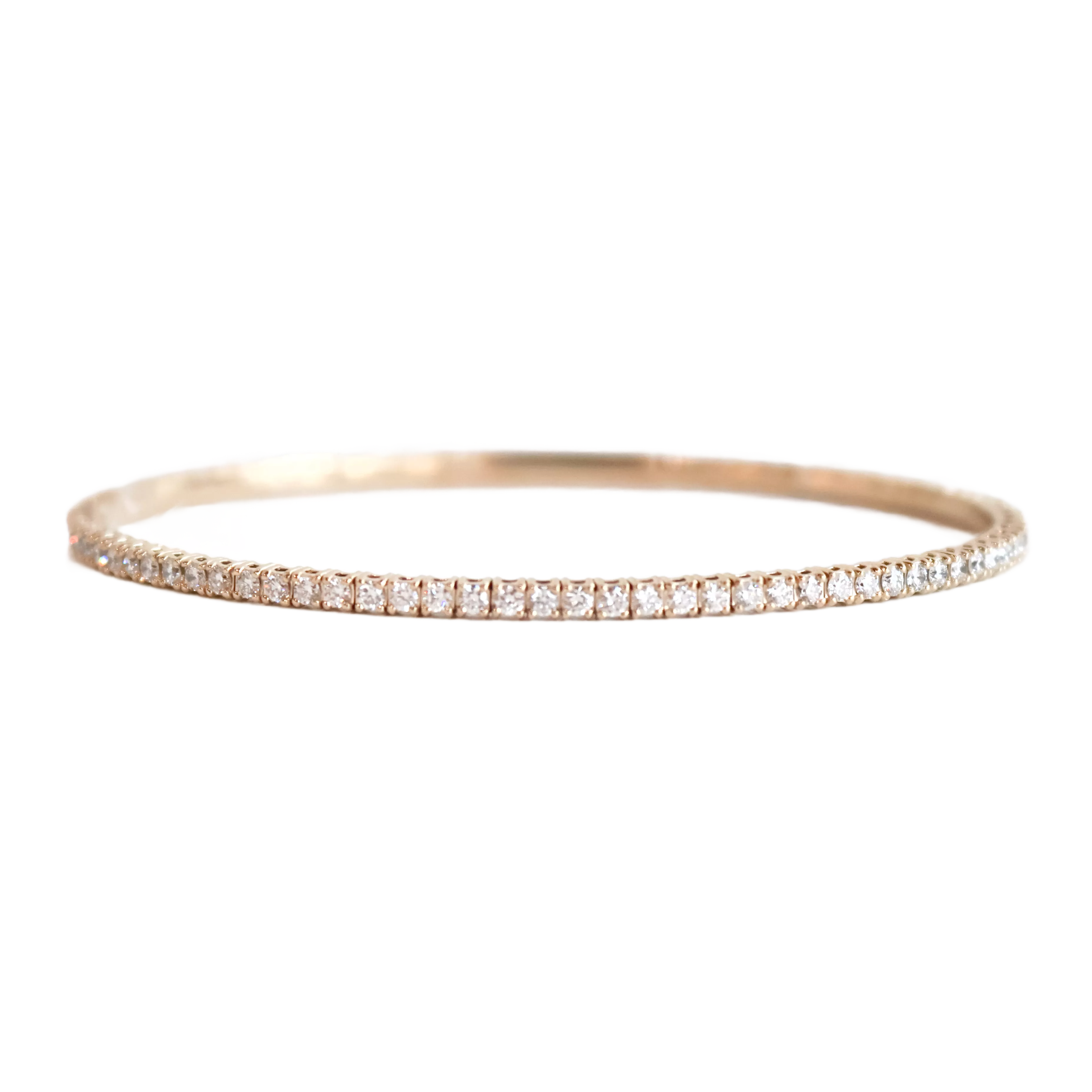 Yellow Golds Small Diamond Flexible Tennis Bangle