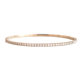 Yellow Golds Small Diamond Flexible Tennis Bangle