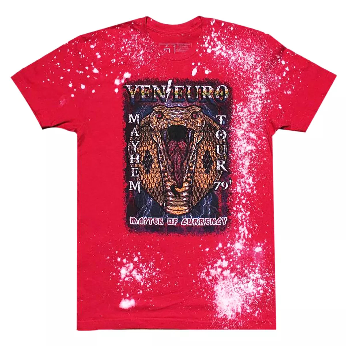 Yen Euro- Cobra Mayhem Bleach Tee (Red)